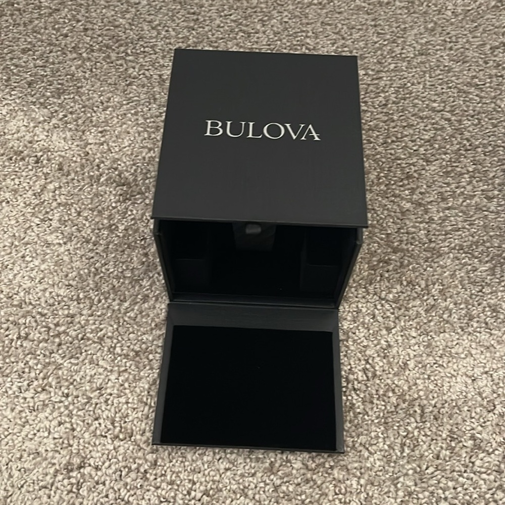 Bulova Curv Rose Gold Tone and Black Chronograph Watch - Picture 3 of 9